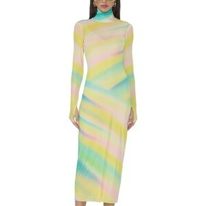 NWT Astr Pastel Tie-Dye Midi Dress